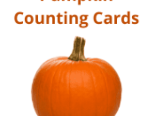 Pumpkin Counting Cards Button Pumpkin Counting Cards