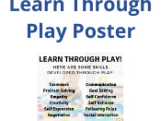 Learn Through Play Poster Learn Through Play Poster