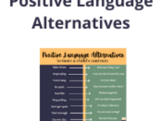 Positive Language Alternatives Positive Language Alternatives