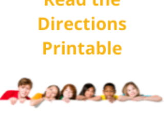 Read the Directions Printable Read the Directions Printable