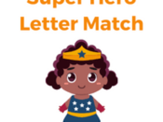 Super Hero Letter Match Super Hero Letter Match