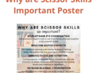 Why are scissor skills important poster Why are scissor skills important poster