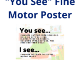 You See Fine Motor Poster You See Fine Motor Poster