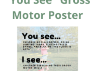 You See Gross Motor Poster You See Gross Motor Poster